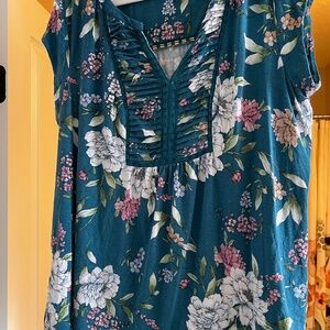 DANIEL RAINN Patoka Pleated Split Neck Knit Top